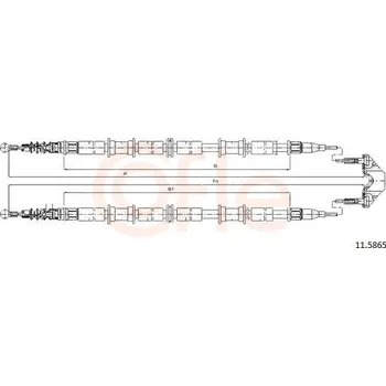Auto-moto Tažné lanko, parkovací brzda COFLE 11.5865