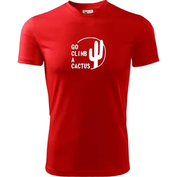 Chlapecké oblečení Go climb a cactus - Dětské triko sportovní (dresovina) - 122 cm/6 let ( Červená )