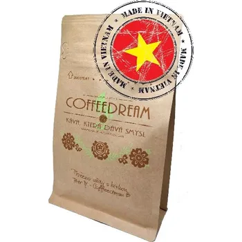 Káva COFFEEDREAM | Káva VIETNAM Scr. 18, robusta - 100g / třívrstvý sáček se zipem / Hrubé mletí - frenchpress, filtrovaná káva Káva Vietnam R02