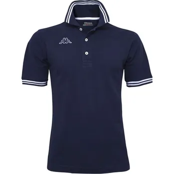 Pánské tričko Kappa LOGO MALTAX 5 MSS polo tmavě modrá, bílý pruh XS