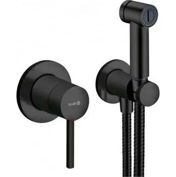 Bidet Kludi BOZZ set bidetové spršky G1/2" a pákové podomítkové baterie, černá mat