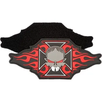 Nášivka Nášivka kříž a lebka plast