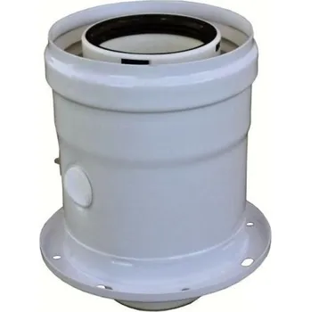 Kouřovod Regulus A2002007 příruba s odběry 60/100mm, polypropylen/plech, bílá