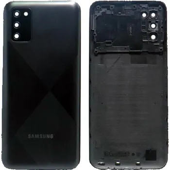 Telefonní příslušenství Samsung Galaxy A02s (SM-A025G) - Kryt zadní + kryt fotoaparátu, barva černá (Black)