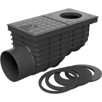kanalizace Chudej CHUDĚJ KV 110 B lapač střešních splavenin 305x155mm, boční, PP, černá