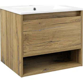 Koupelnový nábytek A - Interiéry Skříňka s umyvadlem Malibu 60 dub country, 60x52,7x45