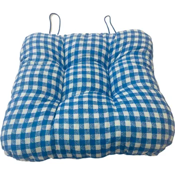 Podsedák TiaHome Podsedák na židli Kostka modrá 40x40cm