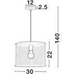 Nova Luce Závěsné svítidlo NET bílá hliník bílá kabel E27 1x12W