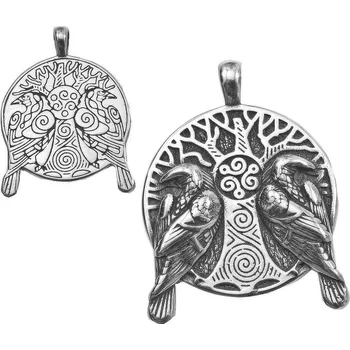 Přívěsek River Šperky. Ocelový přívěsek. 9923063 Ocelový přívěsek Strom života s Krkavci Ódina. 9923063