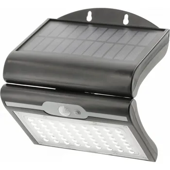 Venkovní osvětlení RAMOS Solární fasádní svítidlo s pohybovým/soumrakovým senzorem, 50W, 300lm, 3,7V 1800mAh, IP44, 6000K, Černá