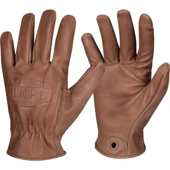 Rukavice Helikon-Tex Rukavice LUMBER kožené HNĚDÉ XL KŮŽE