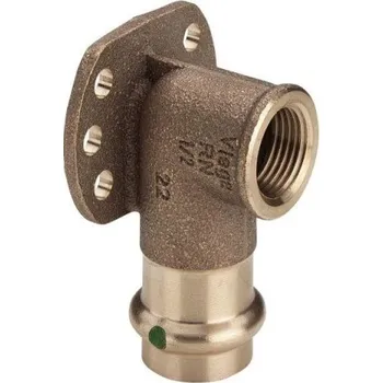 Fitinka Viega SANPRESS 2225.5 nástěnka 15x1/2", 90°, s vnitřním závitem, lisovací, voda, červený bronz