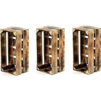 Úložný box Sada beden DIVERO Vintage 36 cm x 17cm, 3 ks