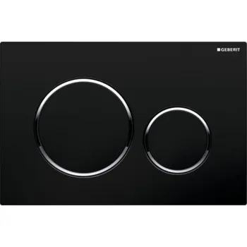 Geberit SIGMA 20 ovládací tlačítko pro dvě splachování, plast, černá/lesklý chorm