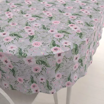 ubrus Bavlněný oválný ubrus Sandra SA-178 Kvetoucí růže na šedém 100x140 cm