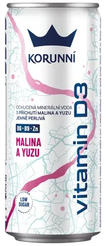 Voda Korunní Vitamin D3 malina a yuzu 330 ml