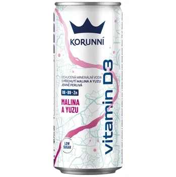 Voda Korunní Vitamin D3 malina a yuzu 330 ml