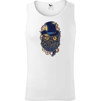 Steampunková sova - Tílko pánské Core - XL ( Bílá )