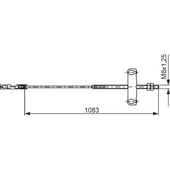 Lanko parkovací brzdy Tažné lanko, parkovací brzda BOSCH 1 987 482 194