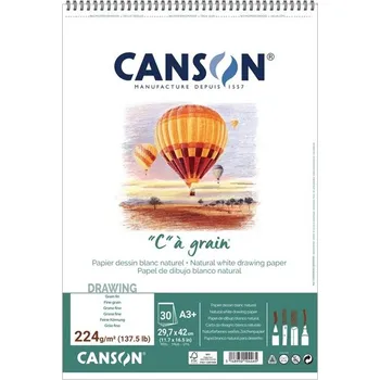 Skicář CANSON "C" a grain A3+, 30 listů 224g