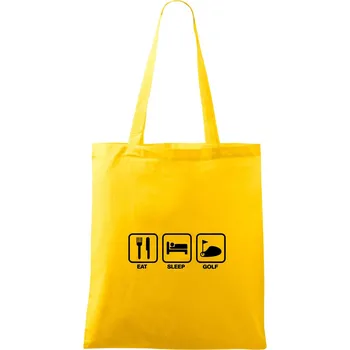 Eat sleep golf - Taška bavlněná - 42 x 38 cm ( Žlutá )
