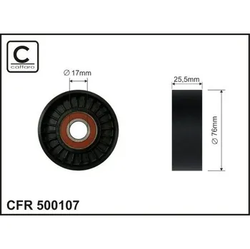 Vratná/vodicí kladka, klínový žebrový řemen CAFFARO 500107