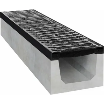 Odvodňovací žlab Covernit Betonový žlab B125 s litinovou mříží H200 20 20 100