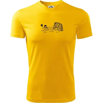 Chlapecké tričko Vodní Pólo kreslené - Dětské triko sportovní (dresovina) - 146 cm/10 let ( Žlutá )