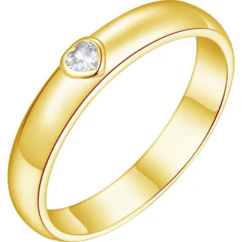 Prsten Olivie Snubní stříbrný prsten SRDCE GOLD 8588 Velikost prstenů: 13 (EU: 71), Pohlaví: Pánské Ag 925; ≤2,7 g.