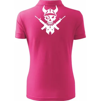 US Navy Seals Skull - Polokošile dámská Pique Polo - 3XL ( Purpurová )