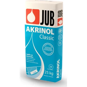 Průmyslové lepidlo JUB AKRINOL Classic stavební lepidlo na keramické obklady, dlažby a pórobetón 5 kg Šedá