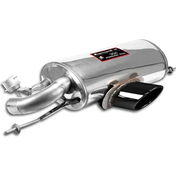 Koncovka výfuku Rear Exhaust "Gun Metal Grey" oval tail pipe 150x105 with bypass valve Supersprint 441705