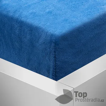 Prostěradlo OBOUSTRANNÉ Mikroplyšové prostěradlo DELUXE 180x200 - Tmavě modrá