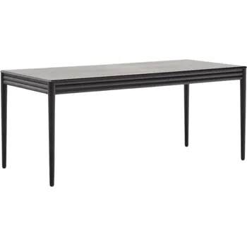 Jídelní stůl Černý dubový rozkládací jídelní stůl Kave Home Lenon 160-200 x 90 cm