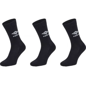 Pánské ponožky Ponožky Umbro SPORTS SOCKS 3 PACK M Černá, Bílá