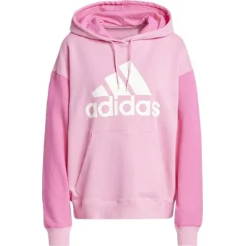 Dámská mikina Dámská mikina adidas ESSENTIALS BIG LOGO OVERSIZED FRENCH TERRY HOODIE XL Růžová, Bílá