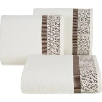 Ručník Ručník krémový, kropenatá bordura 50x90cm