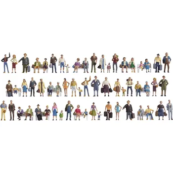 Modelová železnice NOCH H0 natřená, stojící , sedící