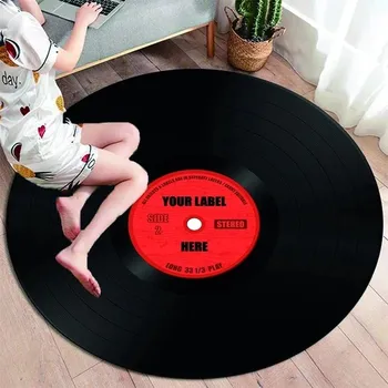 Dětský pokoj Koberec s klasickou hudbou pro dětský pokoj | gramofónová deska - 18,100 cm x 100 cm