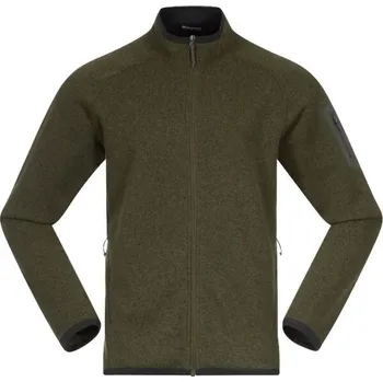 Pánská mikina Pánská fleece mikina Bergans KAMPHAUG M Khaki