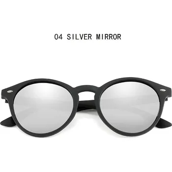 Sluneční brýle Kulaté sluneční brýle v retro stylu UV400 - 04 STŘÍBRNÉ ZRCADLO