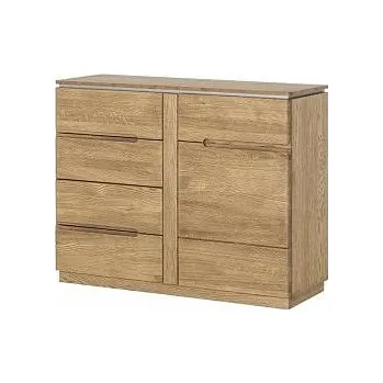 Komoda MALORCA 44 (MONTENEGRO 44)- KOMODA, 1 dvířko, 4 šupík- dub rustik- smontovaný nábytek (SZ) (Z) (K150-Z)