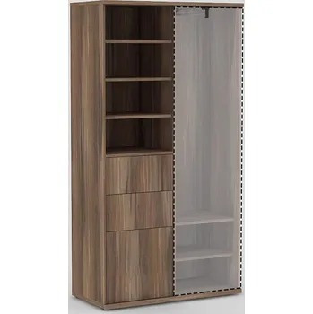 Šatní skříň Kombinovaná skříň REA ALBERTA 05A, OŘECH ROCKPILE