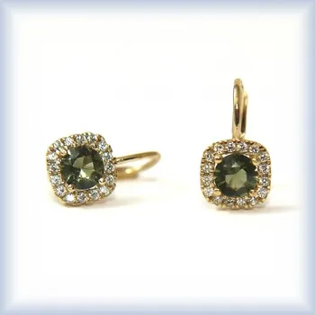 Náušnice žluté zlato