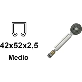 Pohon brány Vozík pro výklopná vrata 2 role s otočným závěsem pro profil 42×52×2,5