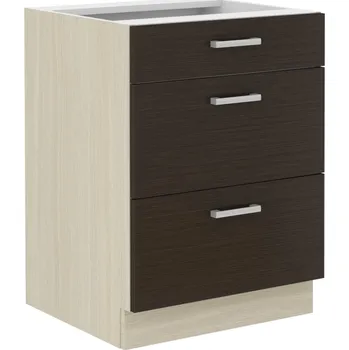 Falco Kuchyňská skříňka Christo 60D-3S-BB dub ferrara/legno tmavé