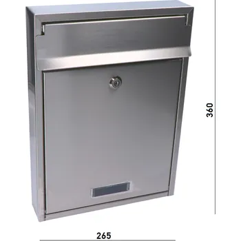 Poštovní schránka Poštovní schránka 265x360x55mm, INOX