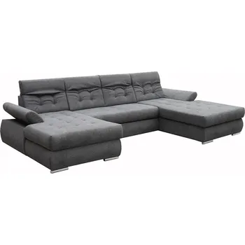 Sedací souprava BRAZIL U - Levá sedací souprava, látka TMAVĚ ŠEDÁ Matana 05 (FE) kolekce - (K250-Z) NOVÁ LÁTKA