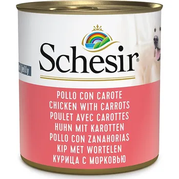Krmivo pro psa 6x285g Schesir konzervy - kuřecí s mrkví
