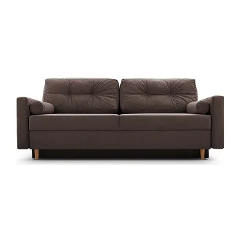 Pohovka PALIO - rozkládací pohovka, látka TMAVĚ HNĚDÁ Queens 4-vzor C,(Pastella=3balíky) (IZ) (K250)